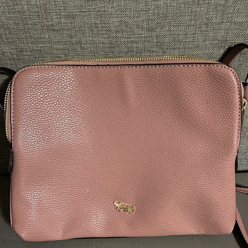 Mathew + Julian 3 pocket blush crossbody bag -